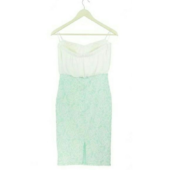 Floral Print Mint Dress - Picture 5 of 6